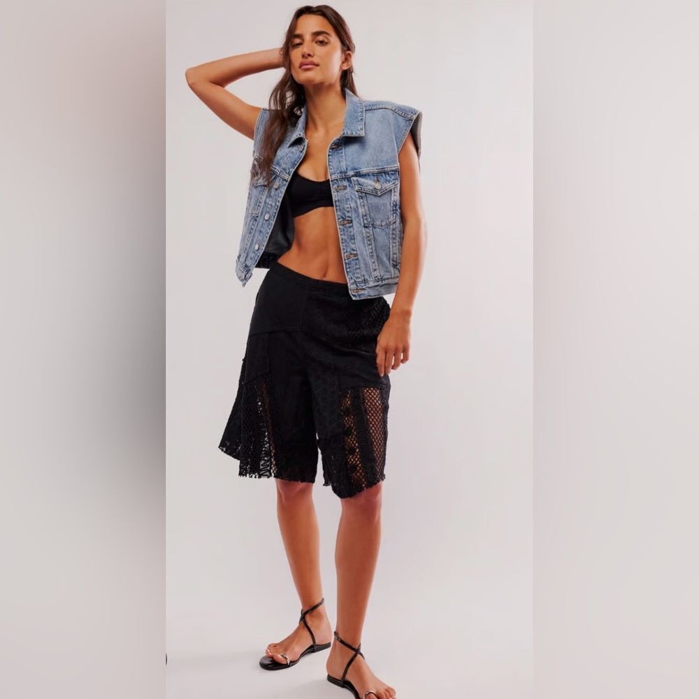 Free People Tess Patched Shorts